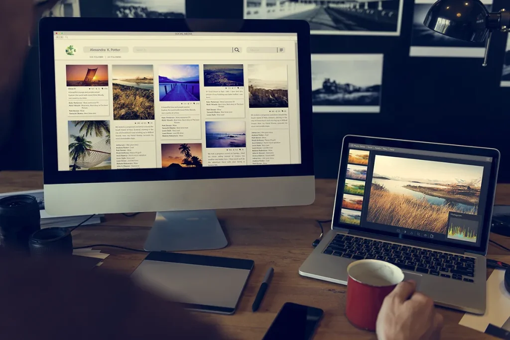Modern responsive website design services layout crafted by The D-Zine Studio team